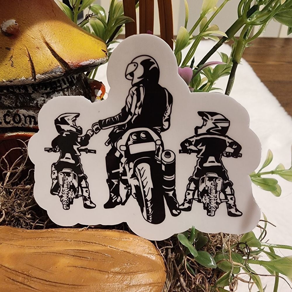 Cute Motocross Waterproof Durable Sticker
